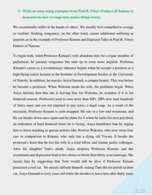 Fathers of Nations Essays and answers-set 1