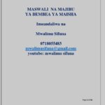 Bembea ya maisha maswali ya kujadili