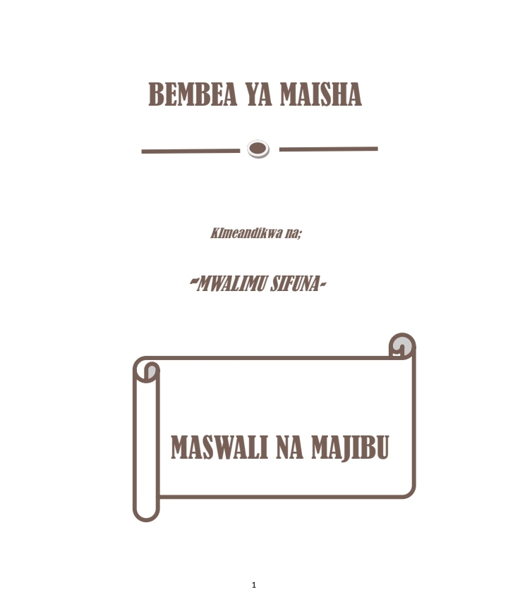 Bembea ya maisha questions and answers - Image 2
