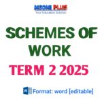 Kiswahili grade 9 Term 2 2025 schemes of work