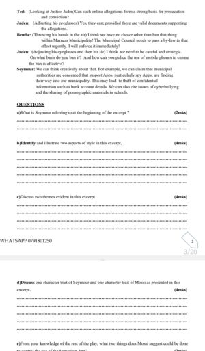 The Samaritan Excerpts questions-free