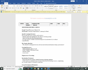 English grade 9 term 2 2025 lesson plans