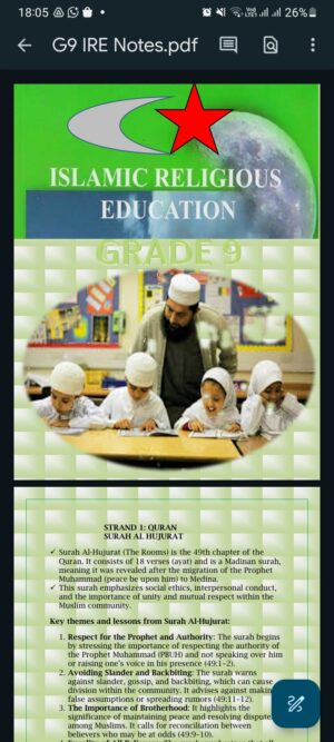 Islamic Religion grade 9 rationalised notes