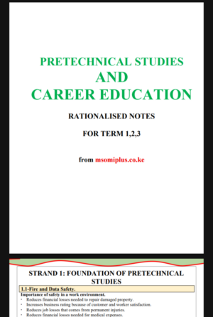 PRETECHNICAL STUDIES Grade 8 Rationalized notes Term 1,2,3