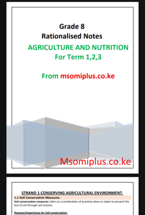 Grade 8 Agriculture rationalised notes Term 1,2,3