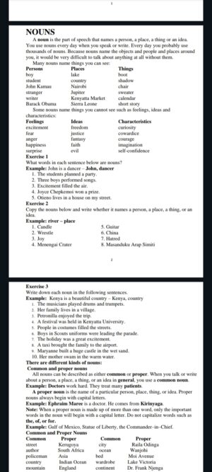 English grade 8 Rationalised notes