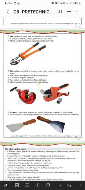 Grade 8 Pre-technical studies rationalised notes