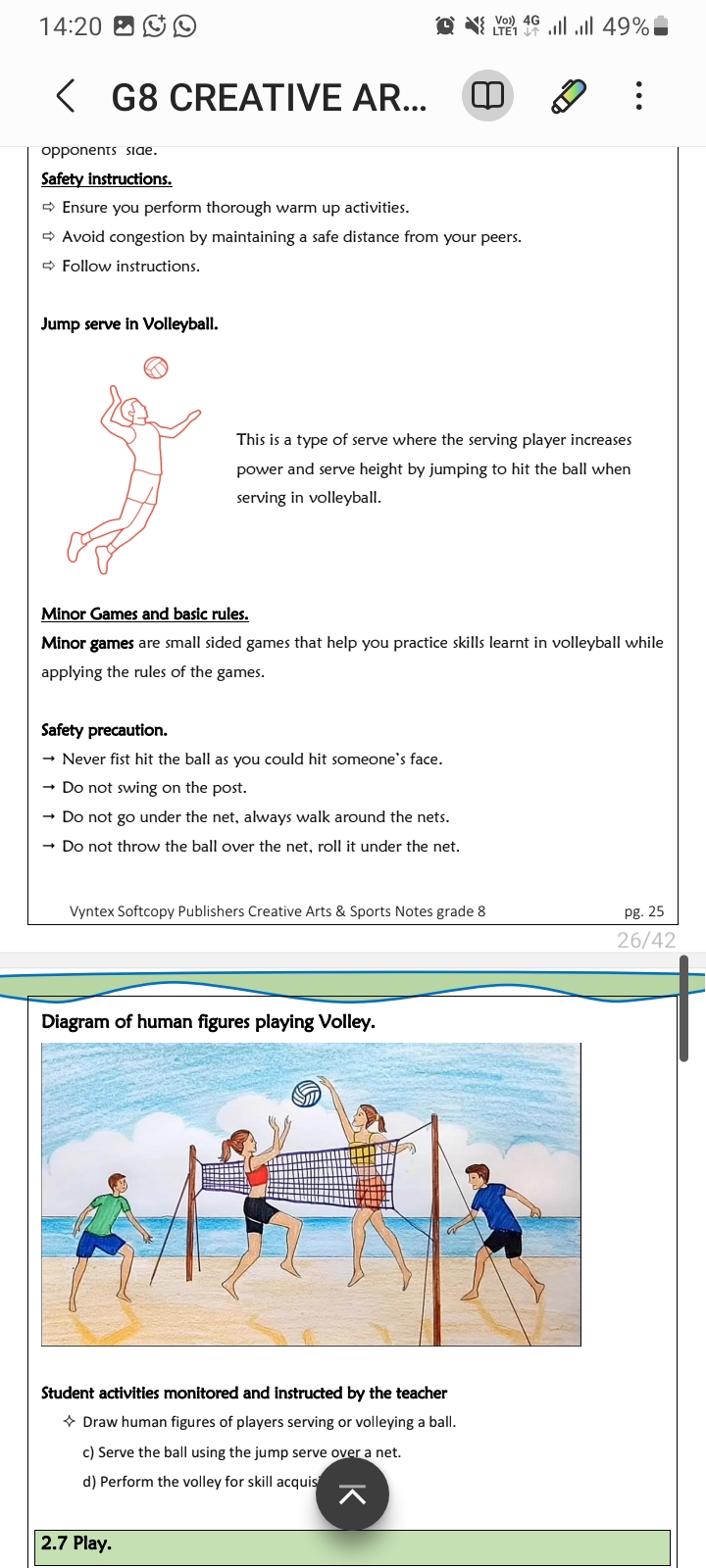 Creative arts and sports Grade 8 notes - Image 2