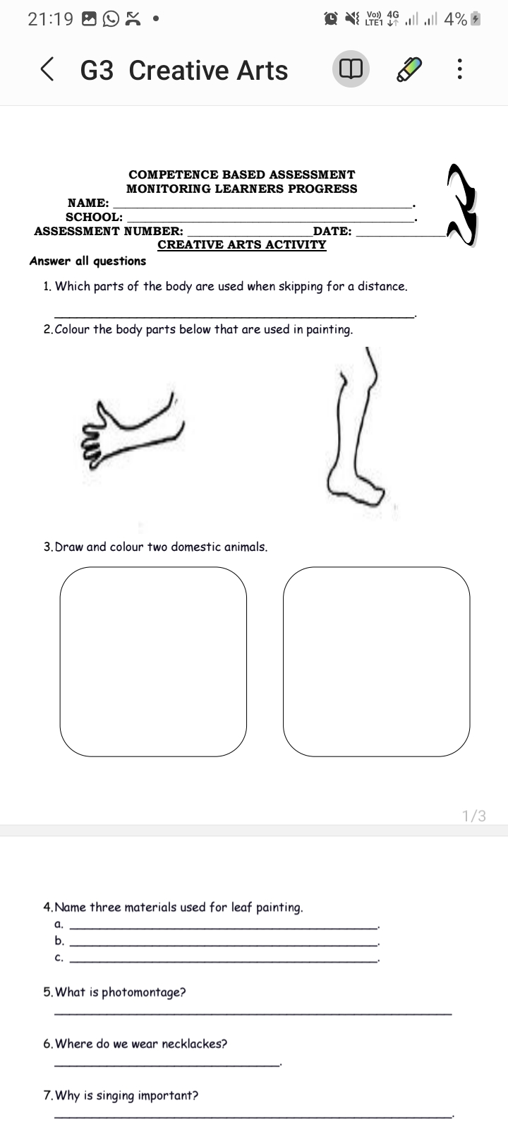 Grade 3 term 2 2025 mid term exams - Image 2