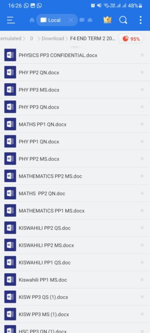 FORM 4 END TERM 2 2025 EXAMS