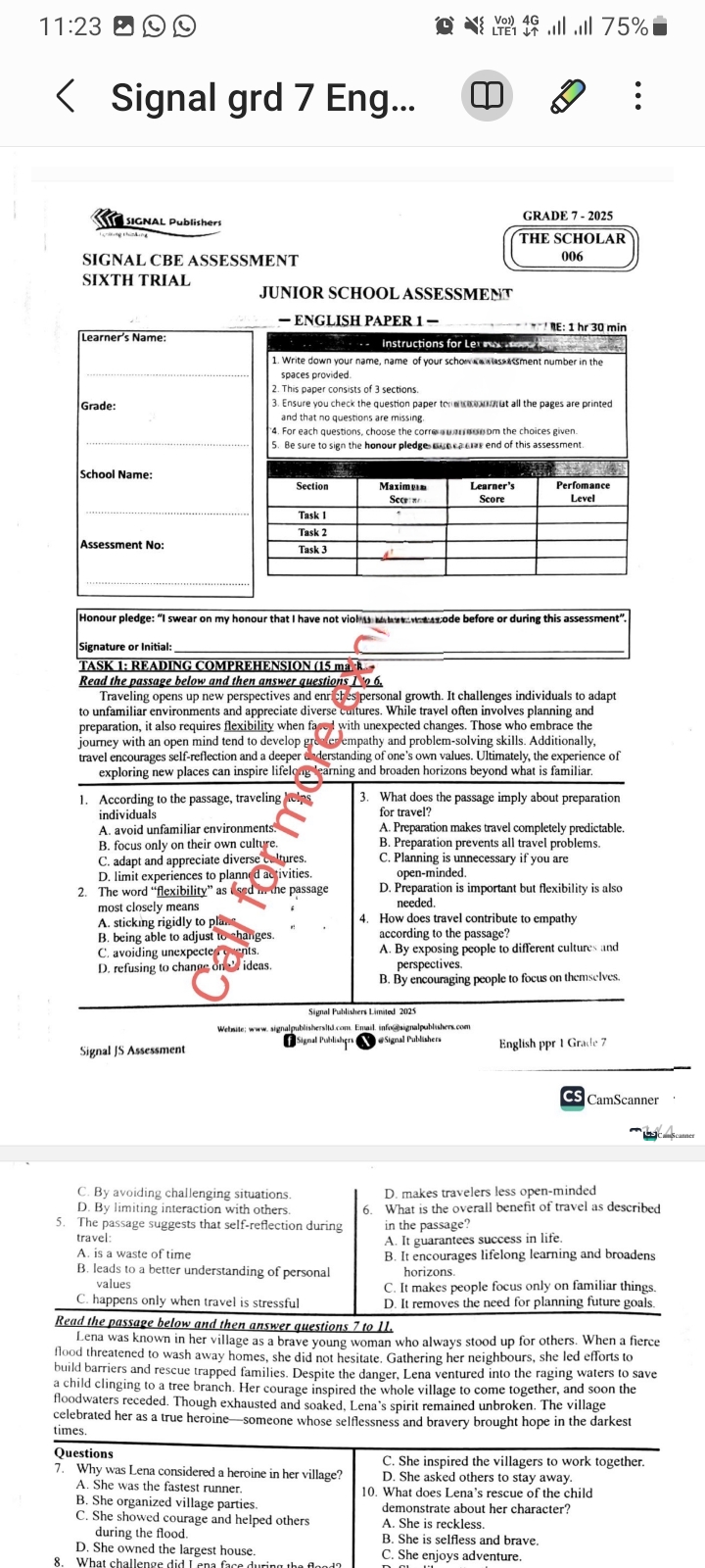 Signal 006 grade 7 2025 - Image 2