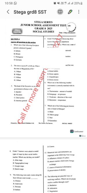 Stega series print 006 grade 8 2025