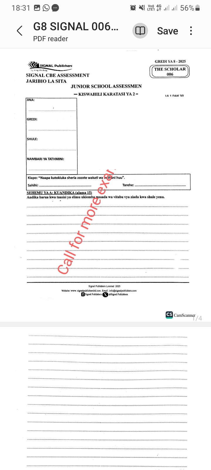 Signal 006 grade 8 2025 - Image 2