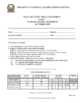 KNEC SCHOOL BASED ASSESSMENT GRADE 7 EXAMS 2025 WITH ANSWERS
