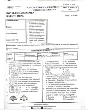 Signal 007 grade 9 seventh trial