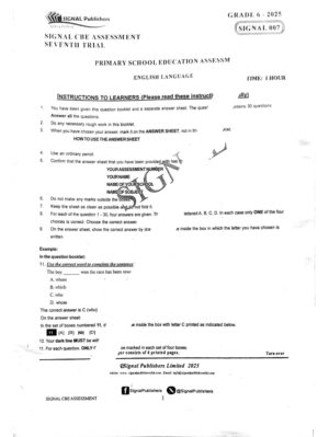 Signal 007 Grade 6 2025