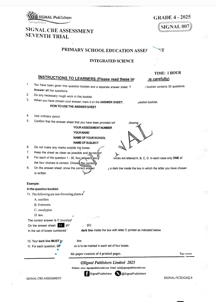 signal 007 grade 4 2025