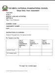 KNEC GRADE 3 SBA EXAMS 2025