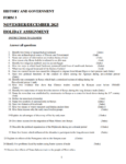 Form 3 Holiday Assignment booklet term 3 2025
