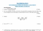 MATHEMATICS FORM TWO NOV/DEC REVISION/ASSISGNMENT