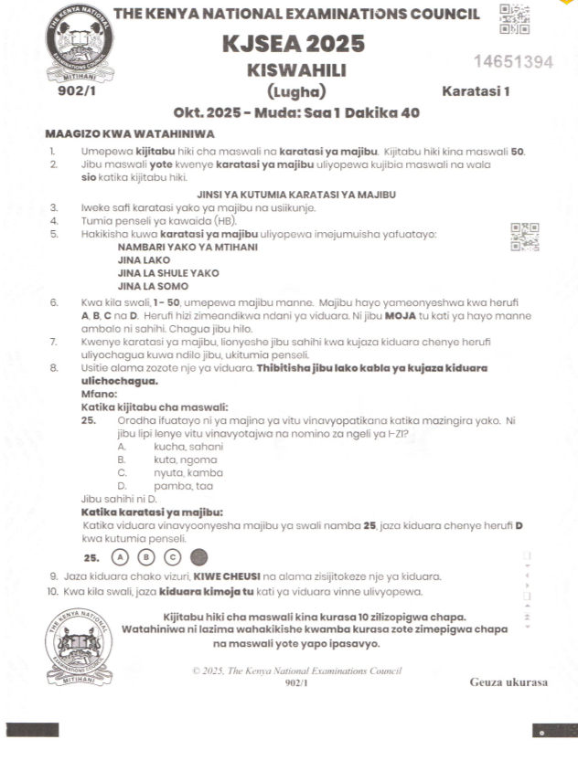 Kjsea 2025 Assessment Exam
