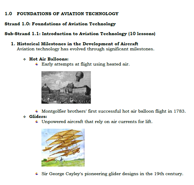 Grade 10 Aviation Technology Complete Notes