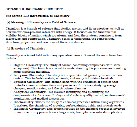 Grade 10 Chemistry Notes Term 1,2 and 3