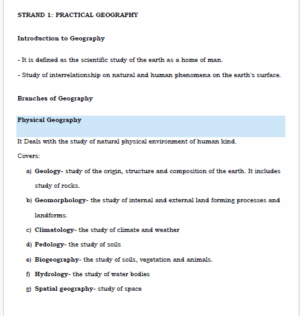 Grade 10 Geography Notes Term 1,2 and 3