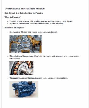 Grade 10 Physics Complete Notes Term 1, 2 and 3