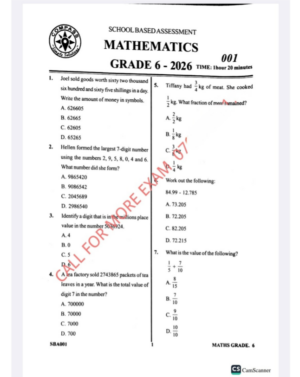 Compass 001 2026 grade 6