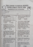 The Timer National series js 001 2026 Grade 9