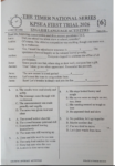 The Timer National series 001 2026 grade 6