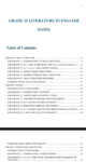 English literature grade 10 notes