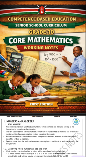 Core mathematics grade 10 notes