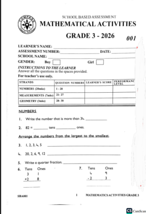 Compass 001 grade 3 2026