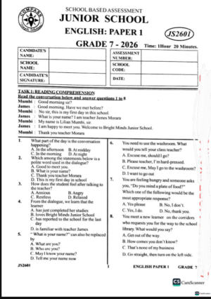 Compass 001 grade 7 2026