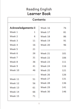 Reading English Grade 1 CBC Notes