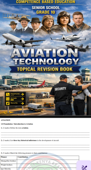 Grade 10 Aviation Technology Topical revision Booklet with Answers