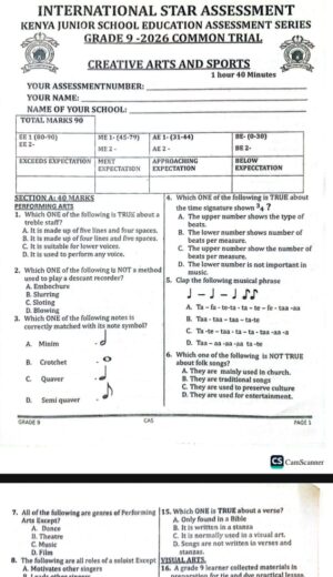 International star assessment Grade 9 2026 003