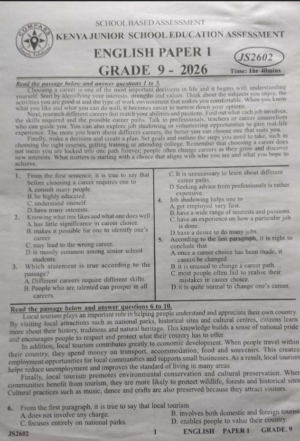 Compass Js2602 2026 English grade 9