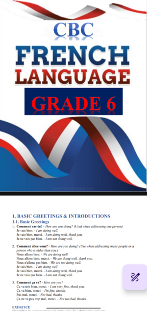 French Grade 1 CBC rationalized Notes