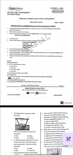 Signal 002 Grade 6 exams 2026