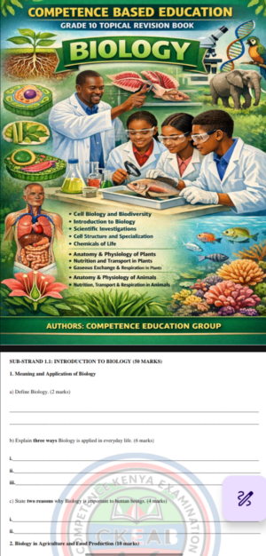 Grade 10 Biology Topical revision Booklet with Answers