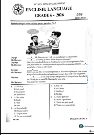 Compass 003 grade 6 2026