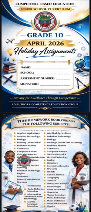 Grade 10 April Holiday Assignment Booklet with answers