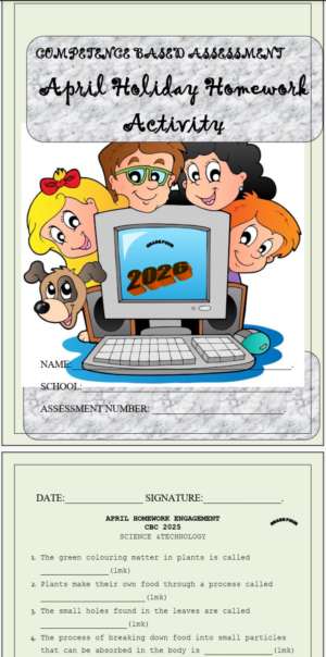 Grade 4 April Holiday Assignment Booklet with answers 2026