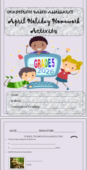 Grade 5 April Holiday Assignment Booklet with answers