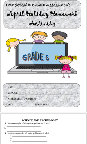 Grade 6 April Holiday Assignment Booklet with answers 2026