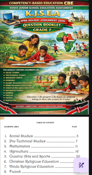 Grade 7 April Holiday Assignment 2026 with answers