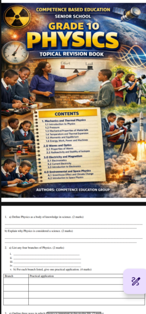 Grade 10 Physics Topical revision Booklet with Answers